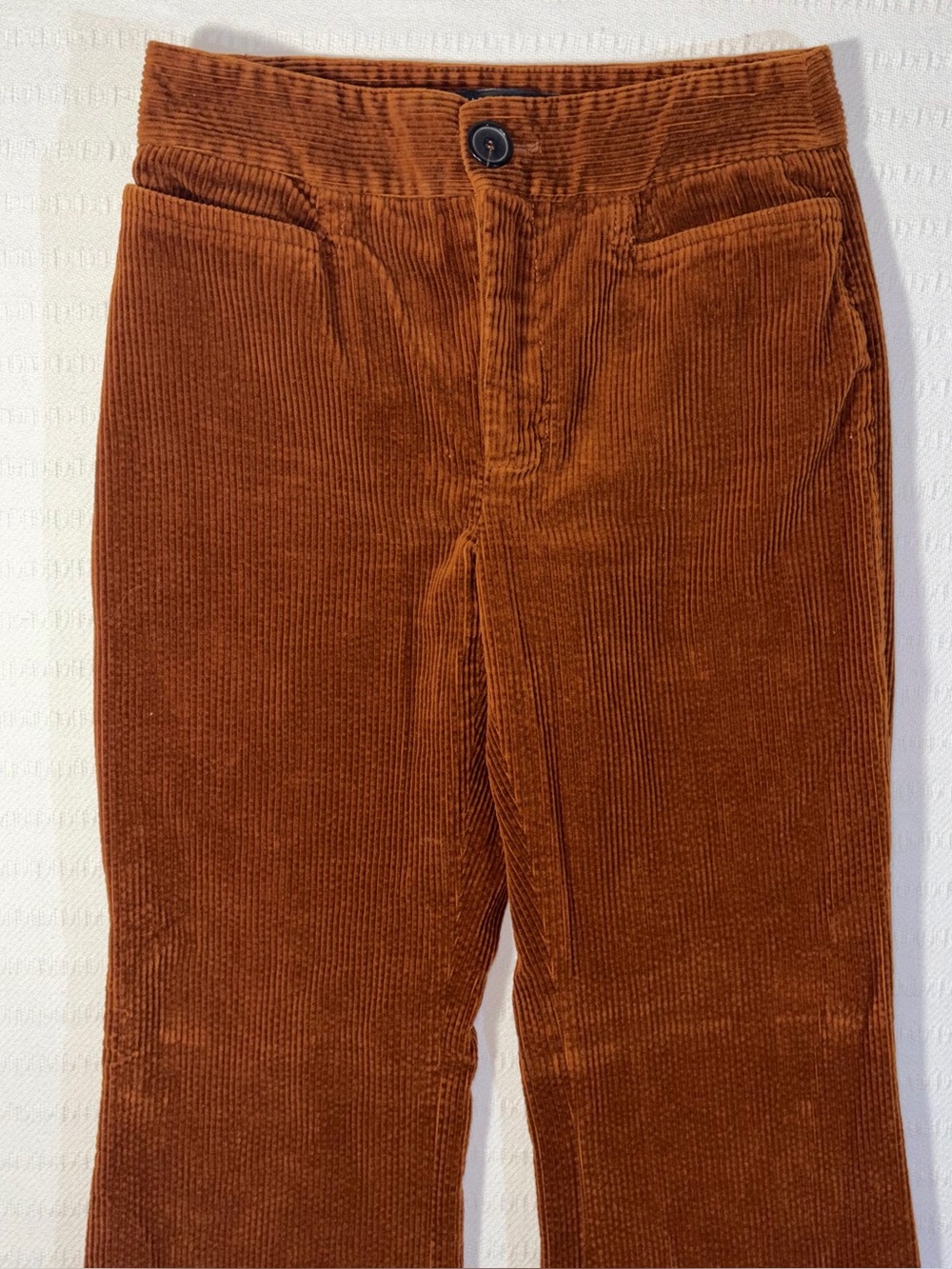 Zara Womens Corduroy Mid Rise Wide Leg Pant Size S Minimalist Preppy - Picture 3 of 8